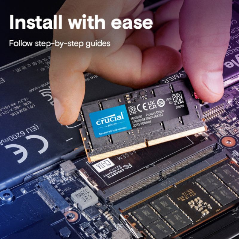 Модуль пам'яті для ноутбука SoDIMM DDR5 8GB 5600 MHz Micron (CT8G56C46S5T)