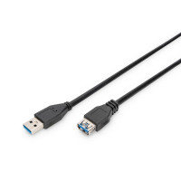 Дата кабель USB 3.0 AM/AF 3.0m black Digitus (AK-300203-030-S)