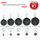 Tefal Сковорода Halo EUCALYPTUS, 24 см, алюминий, бакелит, серый (G0160402)