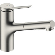 Hansgrohe Sink tap Zesis M33, spout lenght - 219mm, pull-out, 1-handle, KM150, steel (74800800)