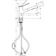 Hansgrohe Sink tap Zesis M33, spout lenght - 219mm, pull-out, 1-handle, KM150, steel (74800800)