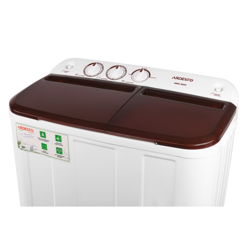ARDESTO WM semi-automatic, 6.5kg, 1350, A, 41cm, spin-dry, white (WMH-B65C)