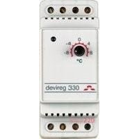 DEVI Терморегулятор Devireg 330, -10...10 °C, программируемый, DIN, 16А, 230В (140F1070)