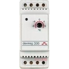 DEVI Thermostat Devireg 330, -10...10 °C, programmable, DIN, 16A, 230V (140F1070)