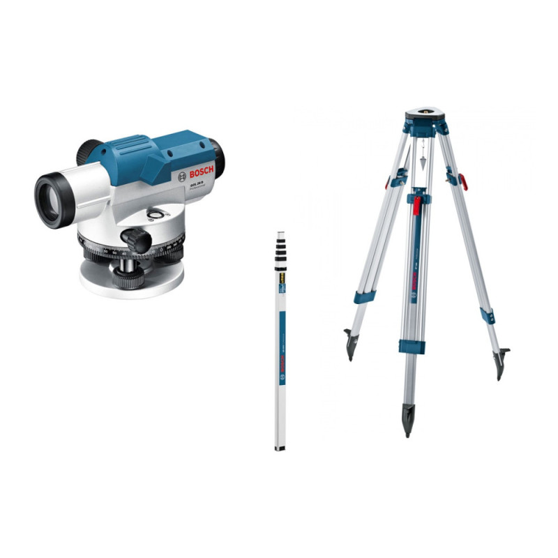Bosch Нівелір оптичний GOL 26 D, до 100м, ±1.6мм/30м, зум х26, + BT160 + GR500,1.5кг (0.601.068.002)