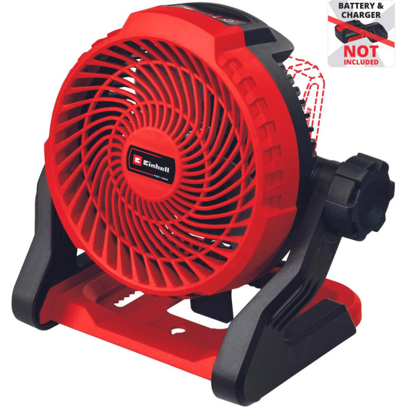 Einhell Вентилятор акумуляторний GE-CF 18/2200 Li, 18В, PXC 180мм, 1200-2200об/хв, 1.2кг, без АКБ і ЗП (3408035)