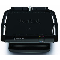 Tefal grill Tefal clamping OptiGrill Elite, 2000W, temp. regimes-15, removable plates, metal, black (GC750830)