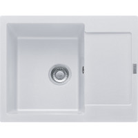 Franke Kitchen sink Maris, fragranite, rectang., with drainboard, 620х500х200mm, bowl - 1, over-mounted, MRG 611-62, white (114.0381.002)