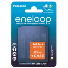 Panasonic Eneloop AAA 800 4BP mAh NI-MH+case (BK-4MCDEC4CP)
