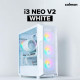 Zalman PC case I3 Neo V2 without PSU, 2xUSB3.0, 1x Type C, 4x120mm RGB, VGA 355mm, LCS ready, TG Side Panel, ATX, white (I3NEOV2WHITE)
