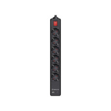 Мережевий фільтр живлення REAL-EL RS-PROTECT 605 3m, black (EL122300041)