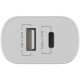 Зарядное устройство Globex 1xUSB + 1xUSB-C 30W FastPower white (30WAC)