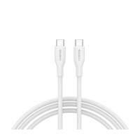 Дата кабель USB-C to USB-C 1.0m CC60SC10 60W Silicon White Canyon (CNS-CC60SC10W)