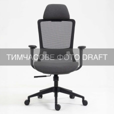 2E Крісло 2E OC150, тканина, 4D-підлокітники, підголівник, чорний (2E-OC150-BLACK)