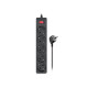 Сетевой фильтр питания REAL-EL RS-Protect 505, 1.8m, black (EL122300044)