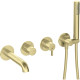 Deante Shower set Silia with bathtub mixer, hand shower, handle - concealed, brushed gold (BQS_R18P)