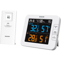 Sencor Multi-channel weather station, in/out measurement, temperature, humidity, time, days of the week, calendar, supported Android and iOS (SWS8600SH)