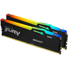 Kingston Пам'ять ПК DDR5 128GB KIT (64GBx2) 5600 FURY Beast RGB (KF556C40BBAK2-128)