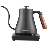 Sencor Електрочайник Sencor 0.6л, 5 темп.реж, підтримка температури, мех. управління, нержавіюча сталь, чорний (SWK2828BK)