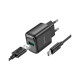 Зарядное устройство HOCO C140A Smart USB QC3.0 + cable USB to USB-C Black (6942007627825)