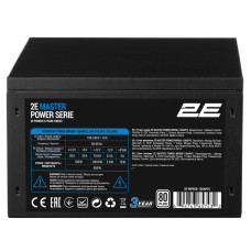 2E Блок живлення 2E Master Power (850W), >80%, 80+ White, 120мм, 1xMB 24pin(20+4), 1xCPU 8pin(4+4), 3xMolex, 5xSATA, 4xPCIe 8pin(6+2) (2E-MP850-120APFC)