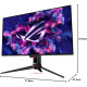 ASUS Монітор Asus 31.5  ROG Swift PG32UCDMZ 2xHDMI, DP, USB-C, 3xUSB, QD-OLED, 3840x2160, 240Hz, 0.03ms, DCI-P3 99%, AdaptiveSync, HAS, HDR400 (90LM09T0-B01371)