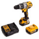 DeWALT Ударная аккумуляторная шуруповерт-дрель  XR Li-Ion 18 В, аккумулятор 2×5 А·ч, 95 Нм, 0–500·1500·2250 об/мин, 0–8600· 25500·38250 ударов/мин, кейс TSTAK, вес 1,6 кг (DCD996P2)