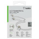 Belkin Cable USB-С - USB-C BRAIDED SILICONE, strap with magnet, 1m, white (CAB011BT1MWH)