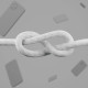 Belkin Cable USB-С - USB-C BRAIDED SILICONE, strap with magnet, 1m, white (CAB011BT1MWH)