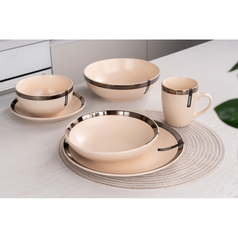 ARDESTO Тарілка обідня Liguria, 26 см, Cream, кераміка (AR2926LCC)