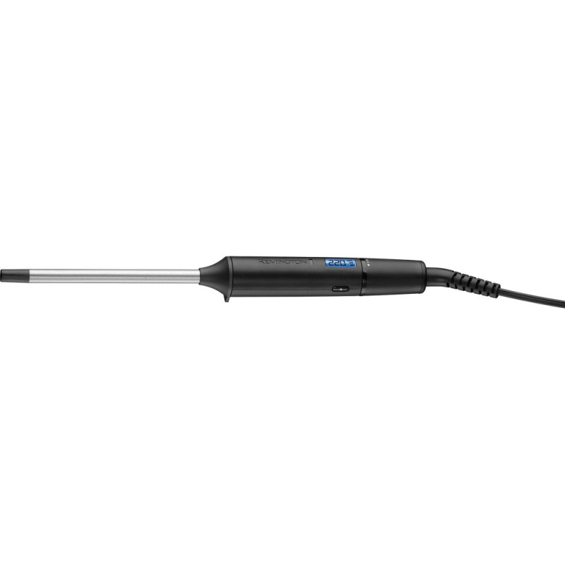 Remington urling iron Pro Tight Curl Wand, 25V, temp. modes-10, D-10mm, 130-220С, display, ceramics, tourmaline, gray-black (CI6X10)