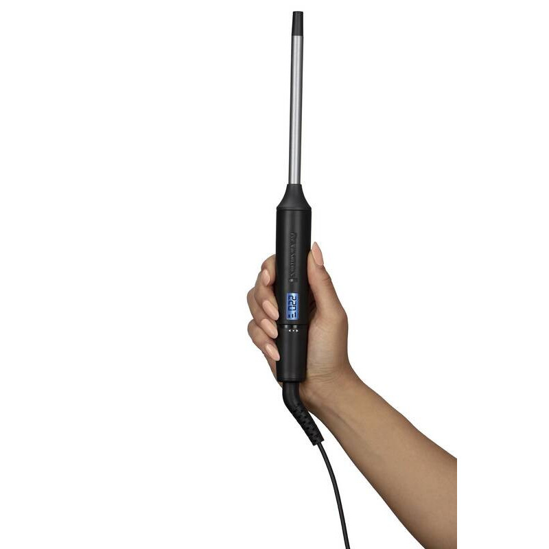 Remington urling iron Pro Tight Curl Wand, 25V, temp. modes-10, D-10mm, 130-220С, display, ceramics, tourmaline, gray-black (CI6X10)