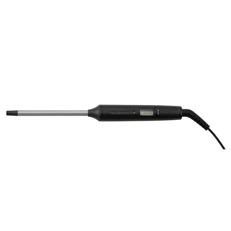 Remington urling iron Pro Tight Curl Wand, 25V, temp. modes-10, D-10mm, 130-220С, display, ceramics, tourmaline, gray-black (CI6X10)