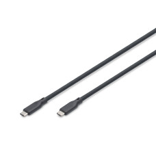Digitus USB Silicone connection cable, USB-C - USB-C 1m, USB 3.2 Gen2, 10G, 4K, 100W, black (AK-300342-010-S)
