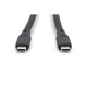 Digitus USB Silicone connection cable, USB-C - USB-C 1m, USB 3.2 Gen2, 10G, 4K, 100W, black (AK-300342-010-S)