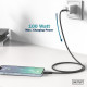 Digitus USB Silicone connection cable, USB-C - USB-C 1m, USB 3.2 Gen2, 10G, 4K, 100W, black (AK-300342-010-S)