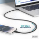 Digitus USB Silicone connection cable, USB-C - USB-C 1m, USB 3.2 Gen2, 10G, 4K, 100W, black (AK-300342-010-S)
