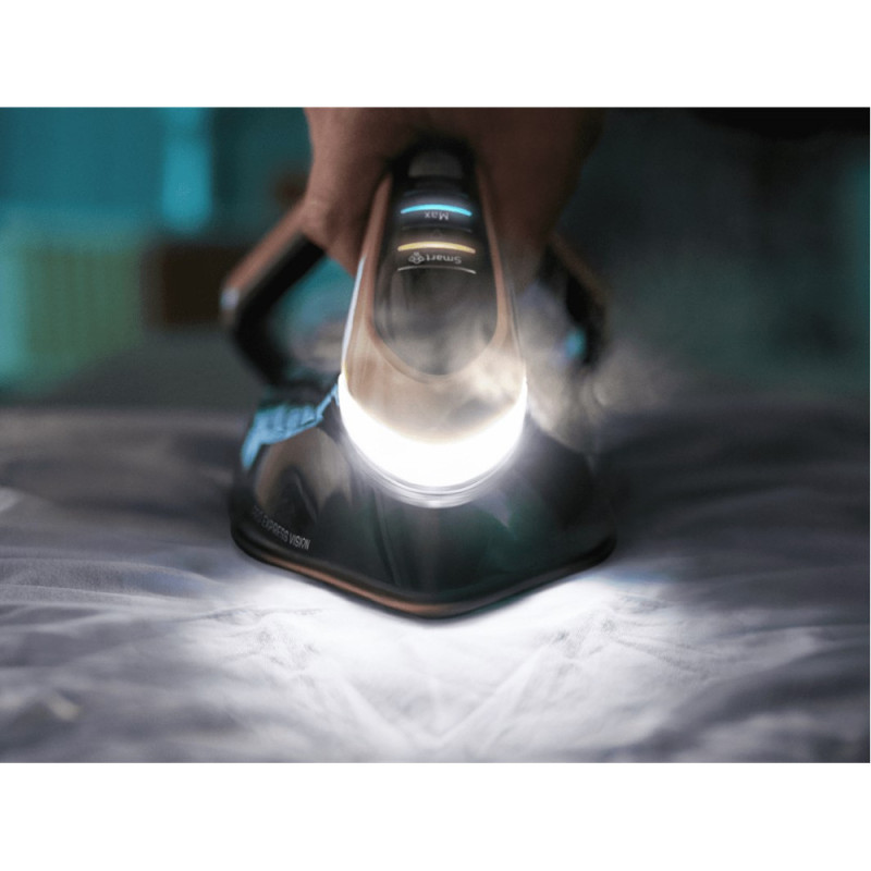 Tefal Утюг-парогенератор Pro Express Vision, 3000Вт, 1800мл, паровой удар -800гр, постоянный пар - 180гр, керам. подошва, черно-золотой (GV9823E1)