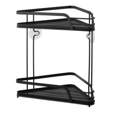 ARDESTO Corner Shelf Vigor 2-tier 22cm, metal, polypropylene, black (ARHK4503PB)