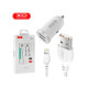 Зарядное устройство XO 2xUSB 2.1A + cable USB to Lightning white (TZ08-L-WH)