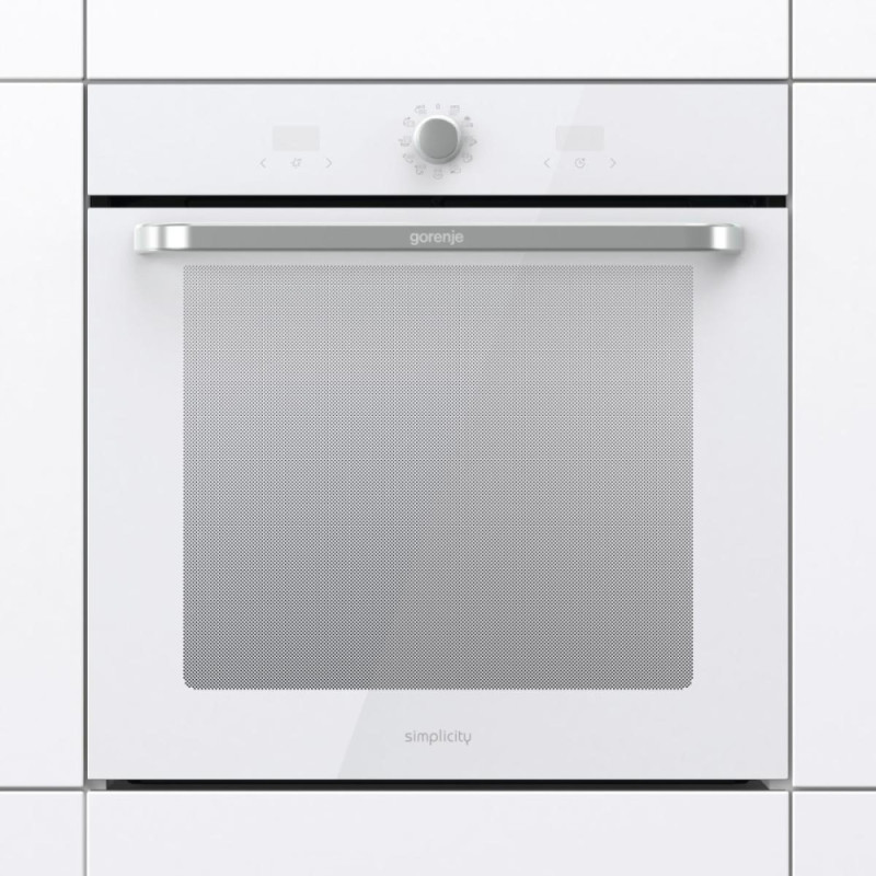 Gorenje Духова шафа електрична, 77л, A, пара, дисплей, макс.темпер.-300, білий (BOS6737SYW)