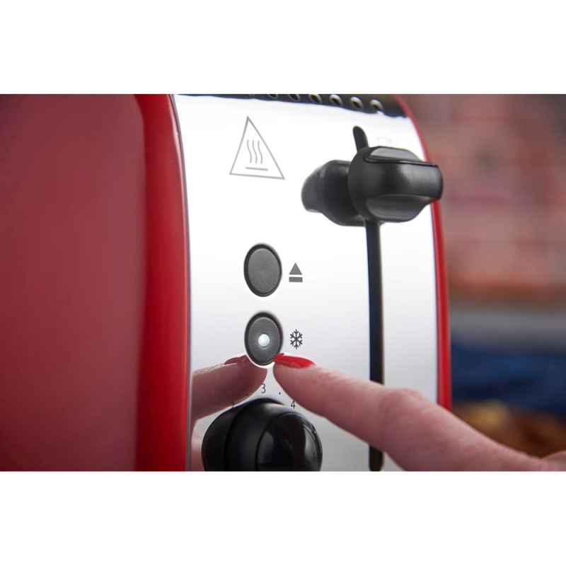 Russell Hobbs Toaster Colours Plus, 1600W, inoxав., heating, defrosting, red (26554-56)