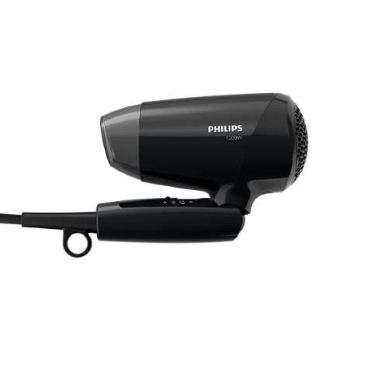 Philips Фен EssentialCare дорожный, 1200Вт, режимов-3, хол. обдув, черный (BHC010/10)