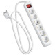 HAMA Мережевий подовжувач Multiple 6XSchuko 3G*1.5мм ws 3м White (00030533)