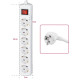 HAMA Мережевий подовжувач Multiple 6XSchuko 3G*1.5мм ws 3м White (00030533)