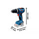 Bosch cordless screwdriver-drill GSB 18V-65 18V 2x5A h 31 65Nm 0-2100 rpm ZP GAL18V-40 case 1.12kg (0.601.9N3.303)