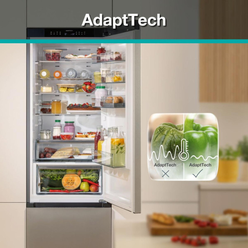 Gorenje BF Ref, 203x66x60sm, 2 doors., 283(130) L, А+, Total NF, Fresh zone, Invertor, Ext. display, Wi-Fi, white (NRB620E61W4WFE)