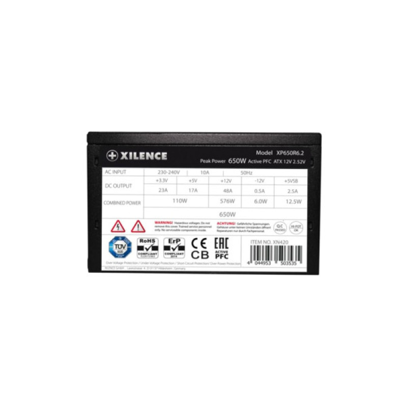 Блок питания Xilence 650W (XP650R6.2)