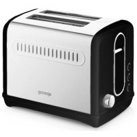 Gorenje Тостер Gorenje, 950Вт, функц. розморожування, автовідключення, пластик + металл, чорний (T1100CLBK)