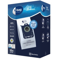 Electrolux S-Bag Classic Long Performance synthetic vacuum cleaner bags, 3.5 L, 12 pcs, vacuum cleaner air freshener (E201SMCB)